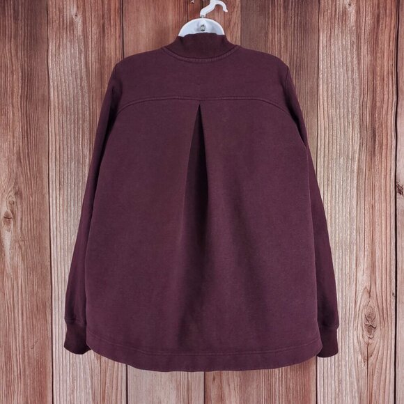 *FLAWS* Lululemon Size 8 Heathered Bordeaux Drama Pleat to Street Bomber Jacket - Picture 5 of 16
